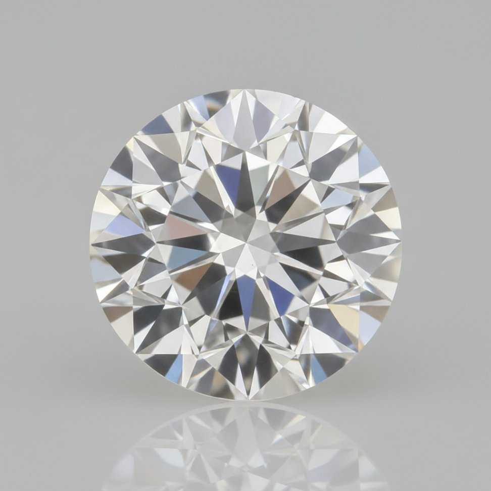 Representative VVS2 diamond clarity image showing a loose round brilliant diamond face-up