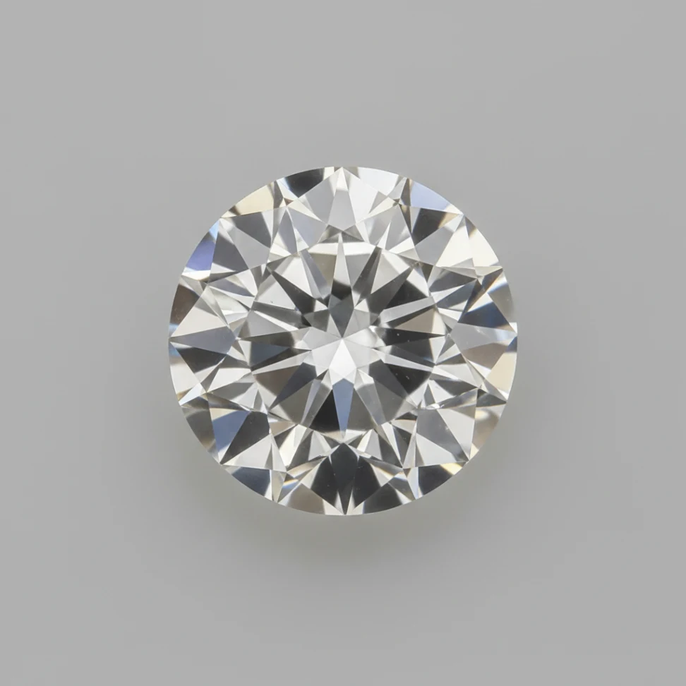 Representative VVS1 diamond clarity image showing a loose round brilliant diamond face-up